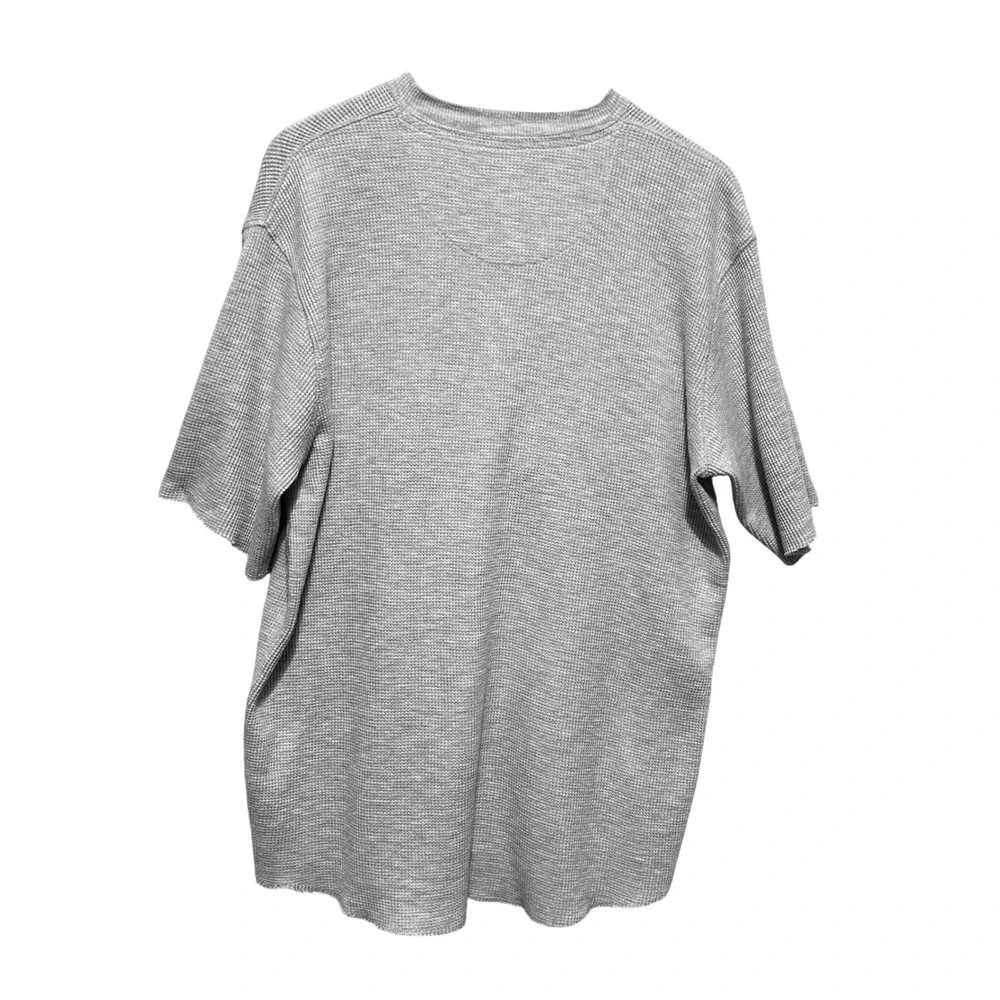 Levis Mens Waffle‎ Knit Henley Shirt XXL Gray Thermal Casual Workwear Utility